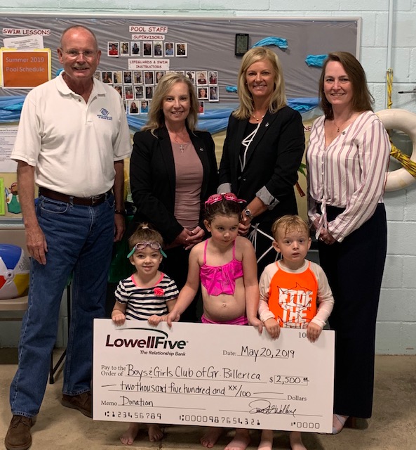 Lowell Five Bank supports Boys & Girls Club of Greater Billerica with