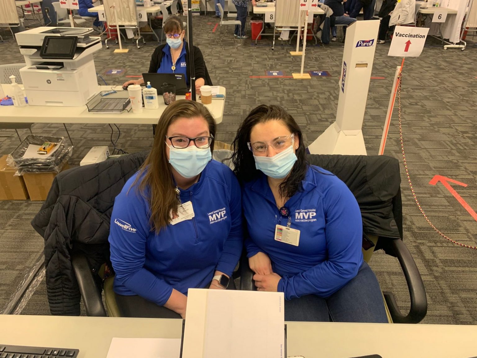 Lowell Five sponsors uniforms for staff at Lowell General Hospital's