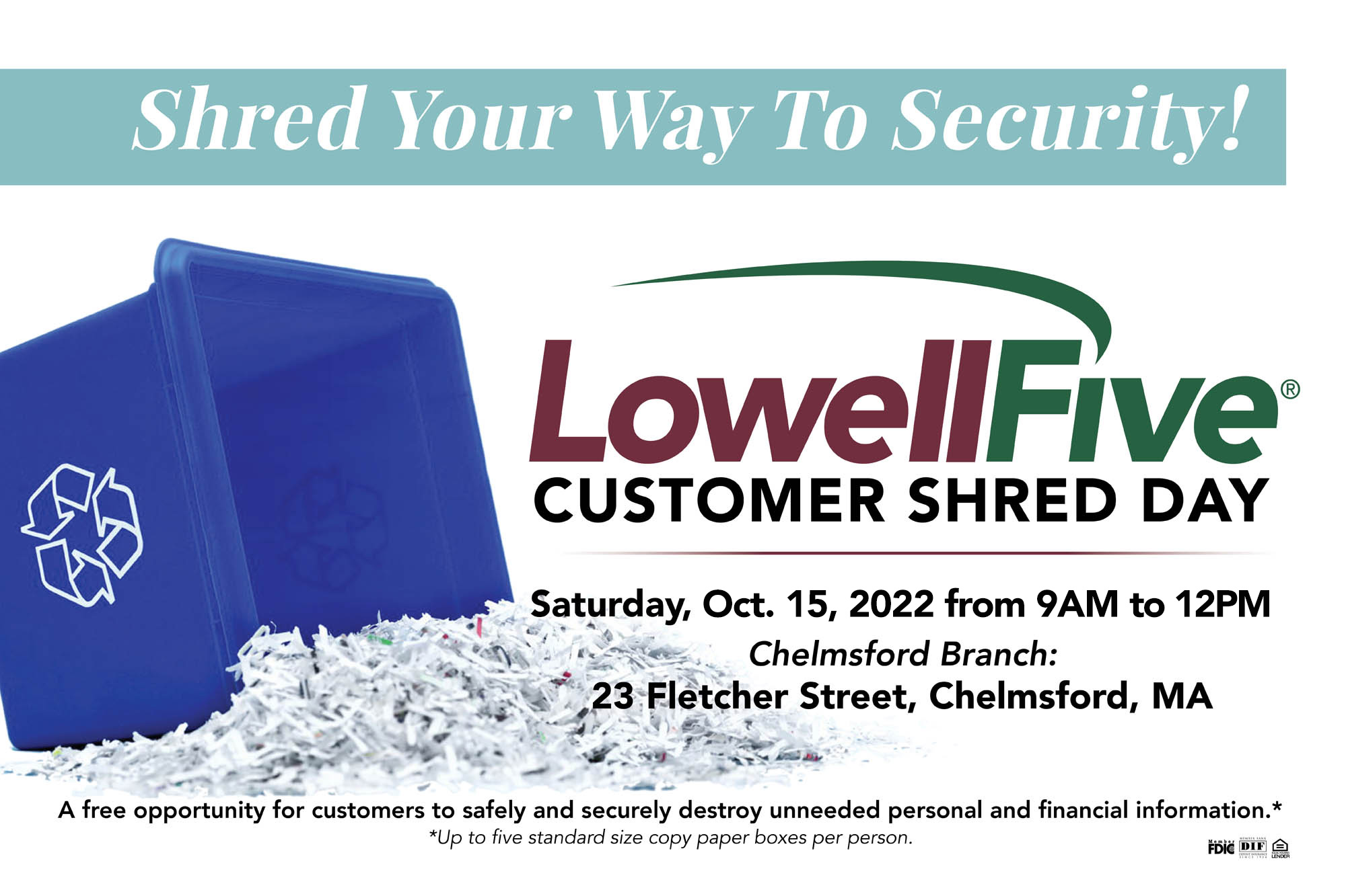 Shred Day October 2022 Lowell Five