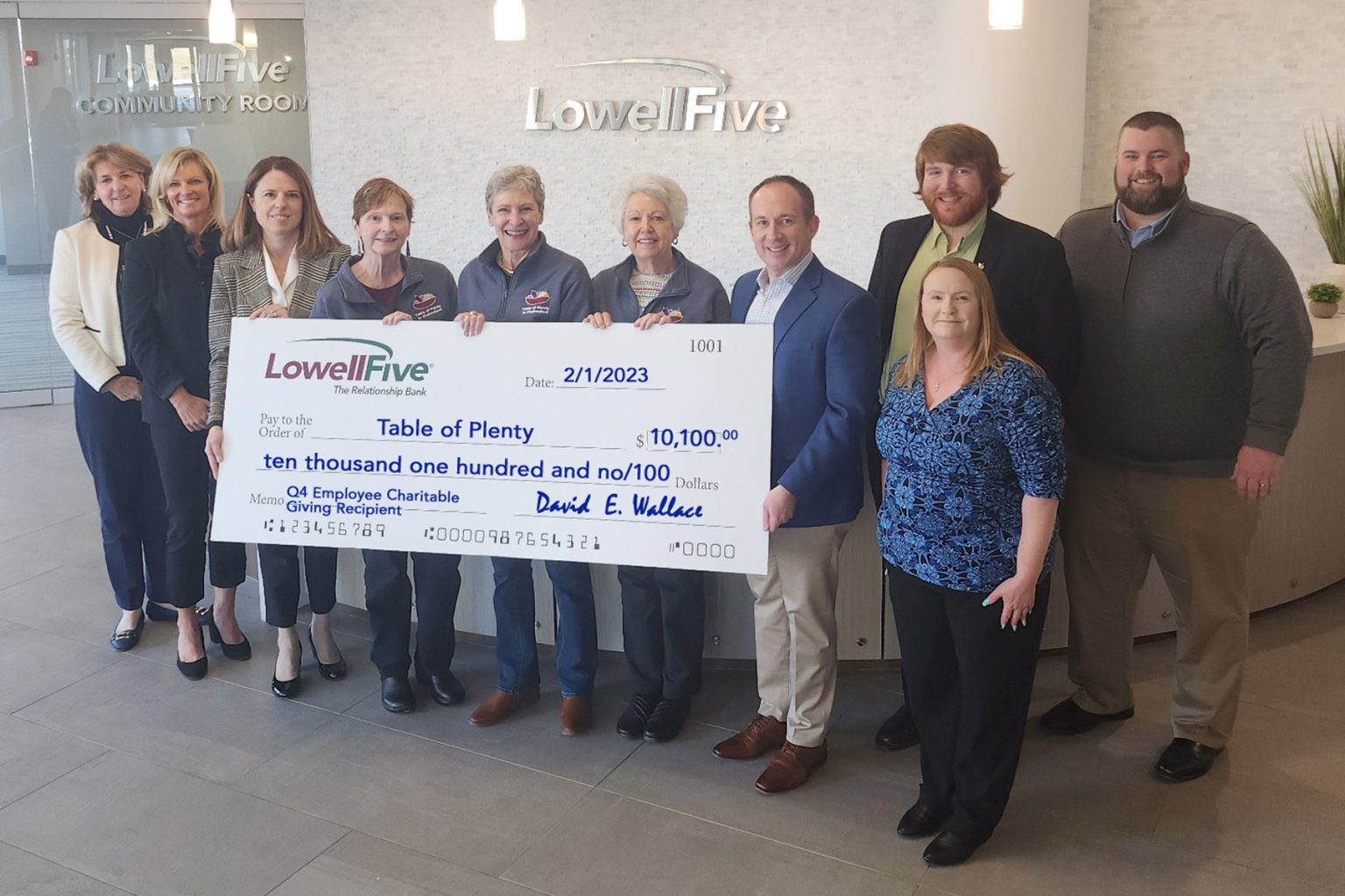 Lowell Five Employees Support Table of Plenty Lowell Five