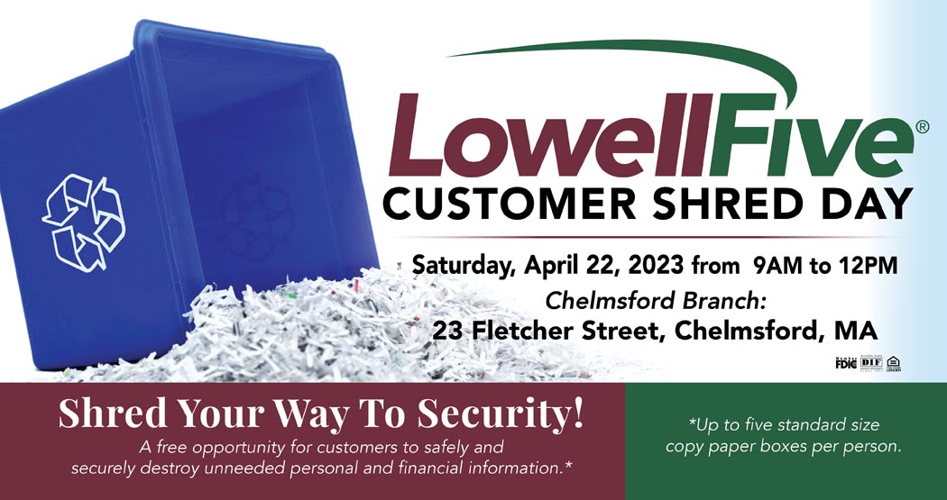 Shred Day April 2023 Lowell Five